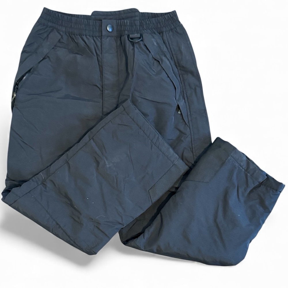 POLAR EDGE BOYS SKI SNOWBOARD PANTS BLACK INSULATED THICK WATER RESISTANT XLARGE